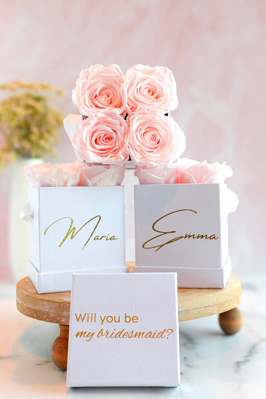 Bridesmaid Personalized Rose Box