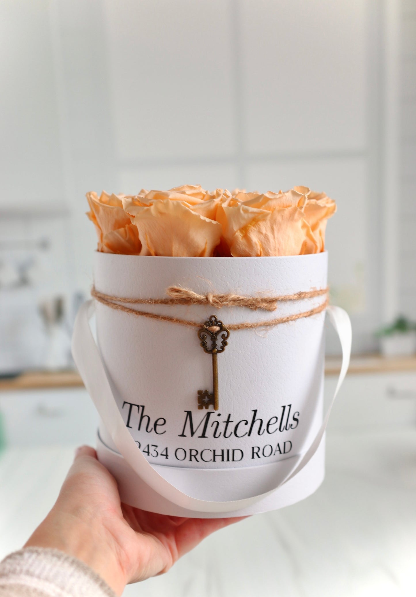 New Homeowners Personalized Rose Box