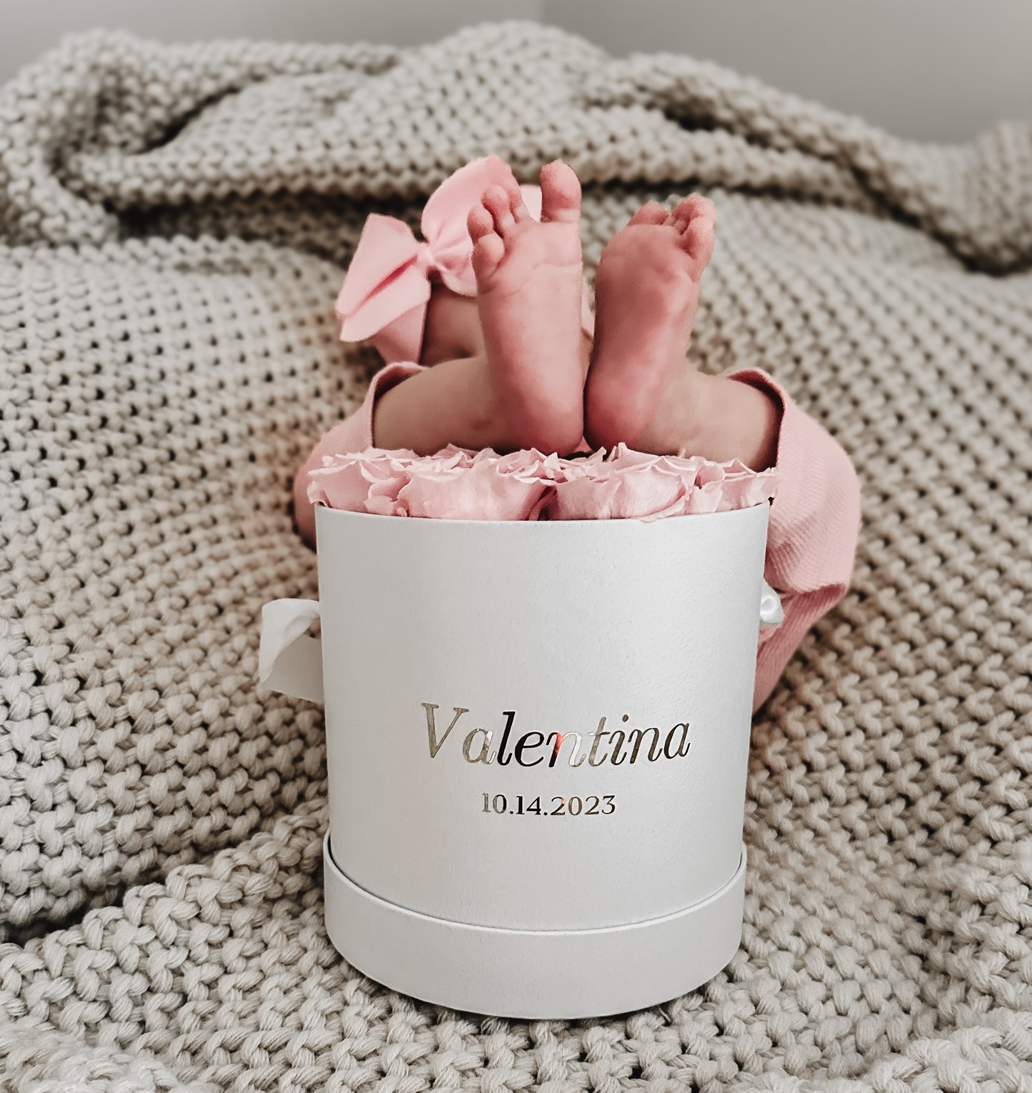 New Baby Personalized Rose Box