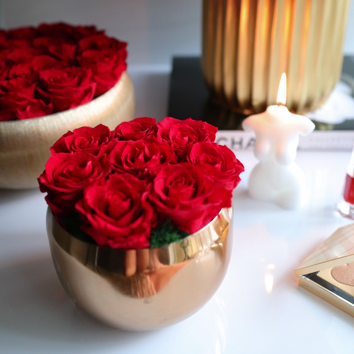Petite Golden Rose Bowl