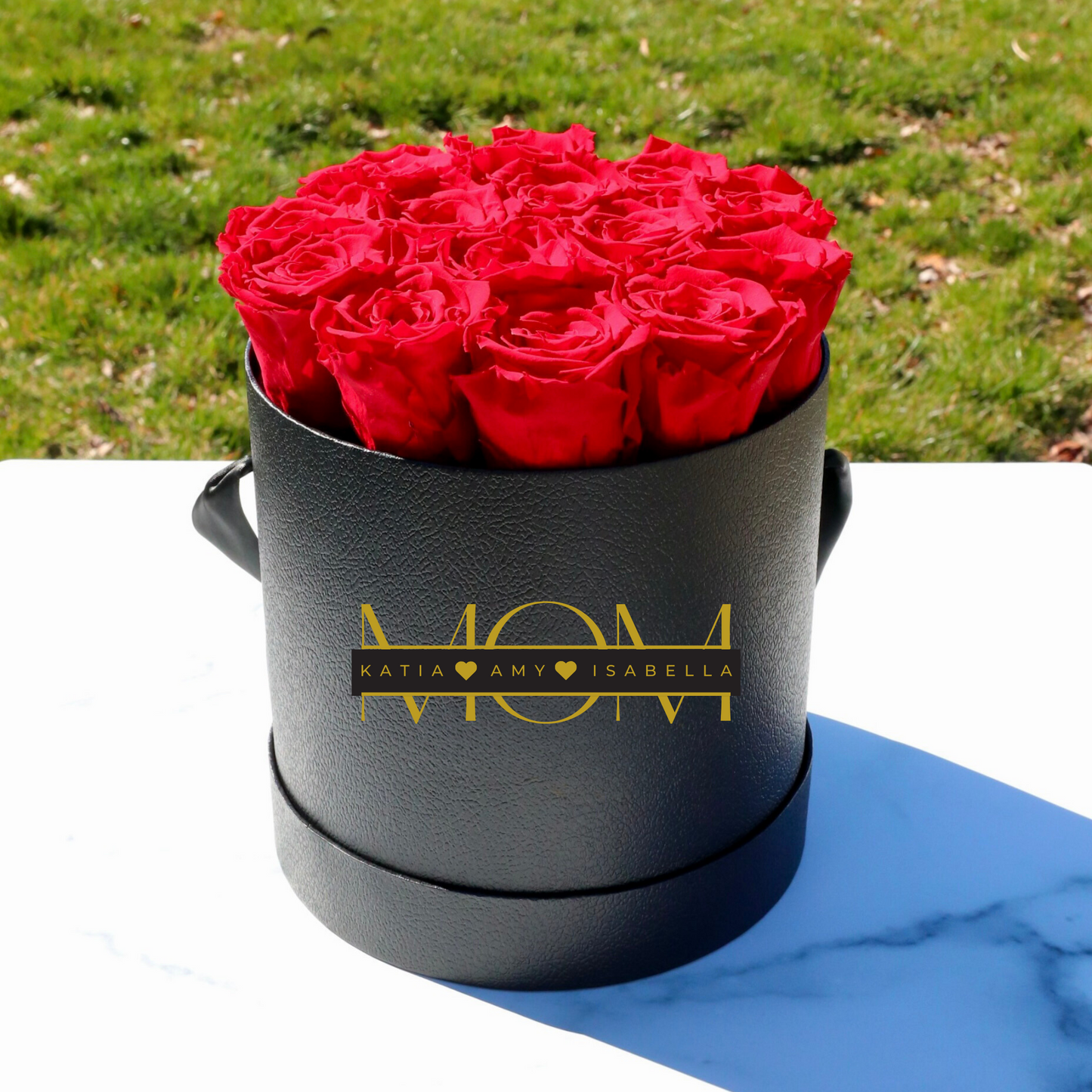 Personalized Mom Round Rose Box