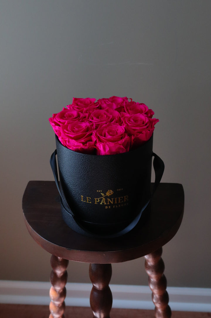 Classique Black Round Rose Box