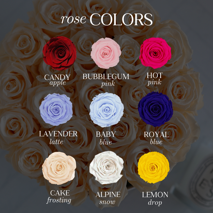Classique Black Round Rose Box